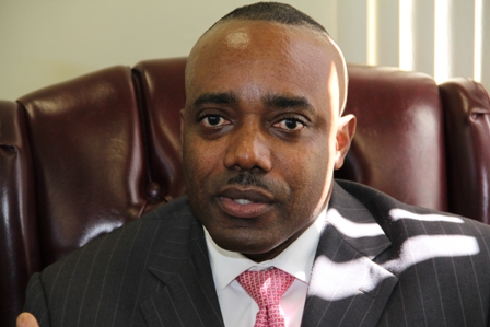 Dominica’s Minister of Public Works, Energy and Ports Mr. Rayburn Blackmoore during a recent visit to Nevis to discuss geothermal energy development with the Nevis Island Administration